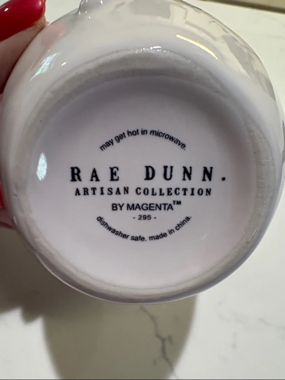 Rae Dunn White Ceramic Nesting Measuring Bowls with Red Candy Cane Accent